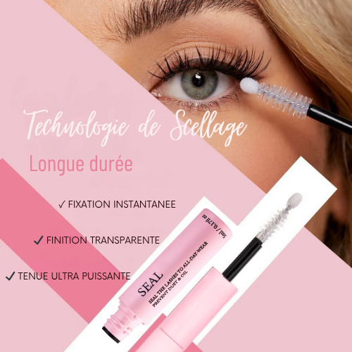 HunkyLash™ Seal — scellant transparent pour extensions de cils, technologie de scellage longue durée avec fixation instantanée et finition naturelle.